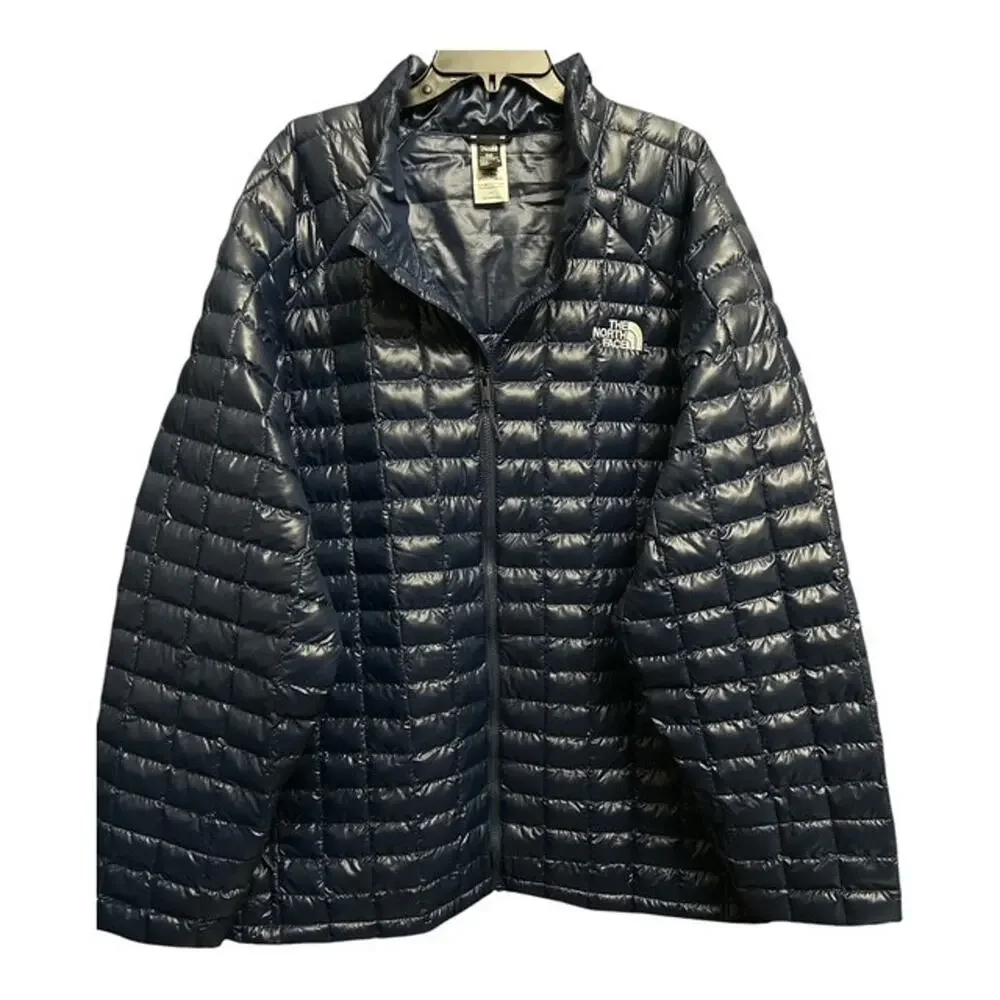 North Face 4X Jacket Thermoball Puffer Insulated Coat Summit Navy Blue Full Zip